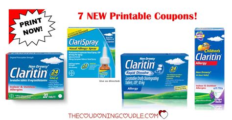 6 Claritin Printable Coupons ~ $31 in Savings - PRINT NOW!! | Printable coupons, Claritin, Coupons