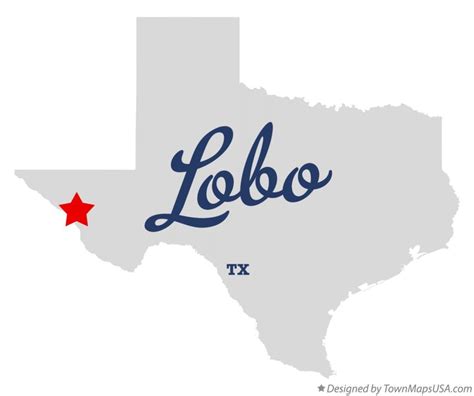 Map of Lobo, TX, Texas