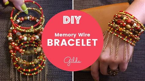 How to Make Memory Wire Bracelet DIY Tutorial - YouTube