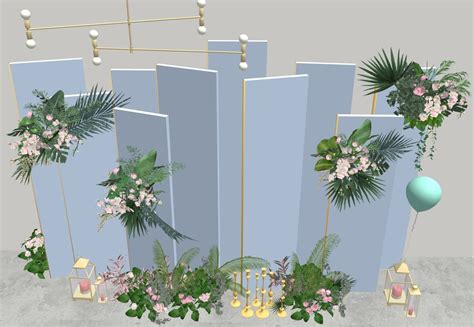 6625. Free Sketchup Wedding Decoration Models Download