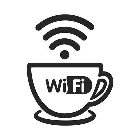 Premium Vector | Internet cafe logo template Free wifi area vector design Wifi symbol and coffee ...