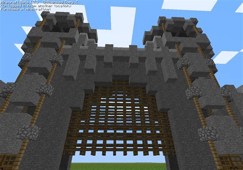 Cobblestone Castle Entrance Minecraft Map