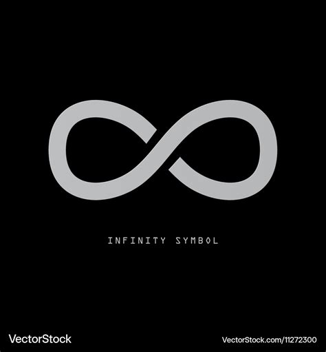 Infinity Symbol on Dark Background Royalty Free Vector Image