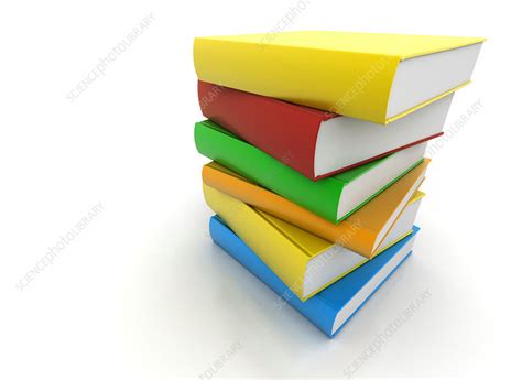 Pile of brightly coloured books - Stock Image - F017/5955 - Science Photo Library