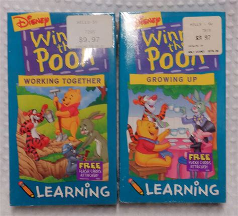 SEALED Winnie The Pooh Working Together & Growing Up Learning VHS w ...