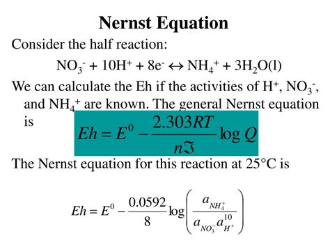 PPT - Nernst Equation PowerPoint Presentation, free download - ID:370431