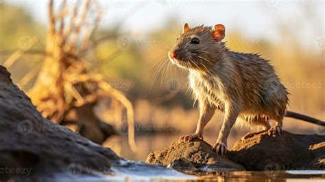 Close-up photo of a Cane Rat looking in their habitat. Generative AI 29886569 Stock Photo at ...