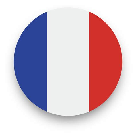 Official flag of France in circle shape. Nation flag illustration. 15698728 PNG