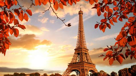 1920x1080 Resolution Eiffel Tower in Autumn France Paris Fall 1080P ...