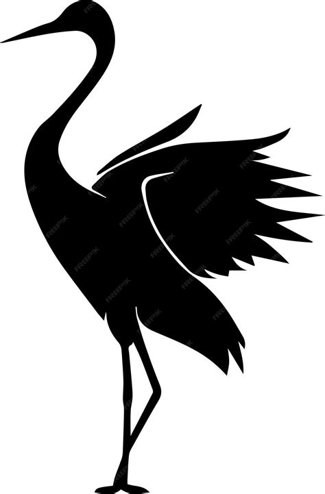 Premium Vector | Crane bird vector silhouette illustration 19