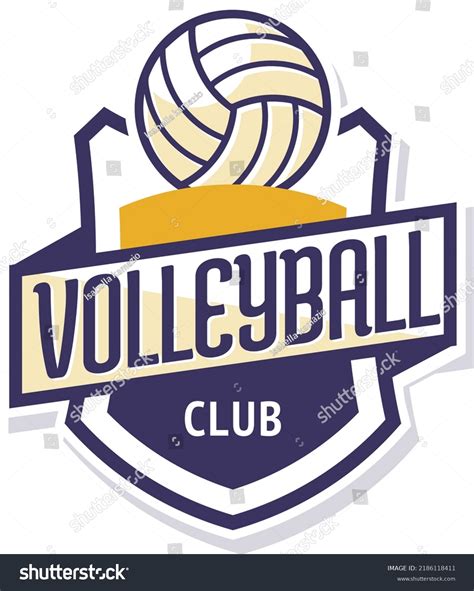 Volleyball Team Club Icon Logo Stock Vector (Royalty Free) 2186118411 ...