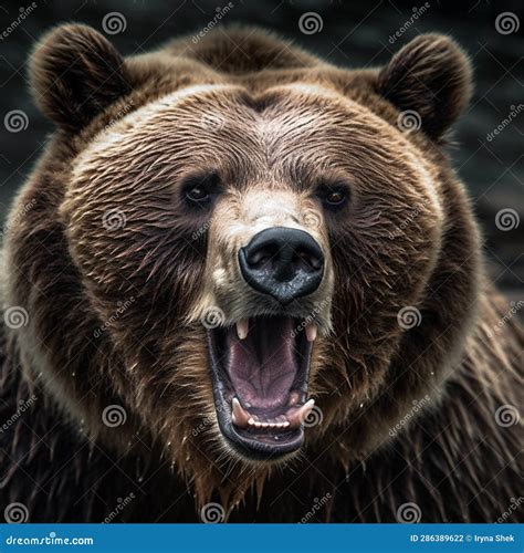 Angry Roaring Bear, Generative Ai Stock Photo - Image of grizzly ...