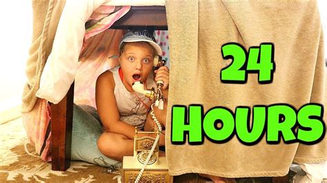 24 HOURS IN A BLANKET FORT- 24 HOUR CHALLENGE With Fun and Crazy Kids!! - YouTube