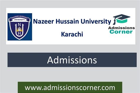 Nazeer Hussain University Karachi Admissions 2024