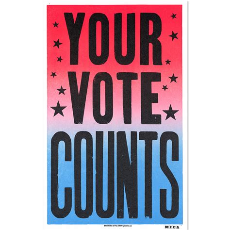 Your Vote Counts – 14" x 22" poster | Globe Collection and Press