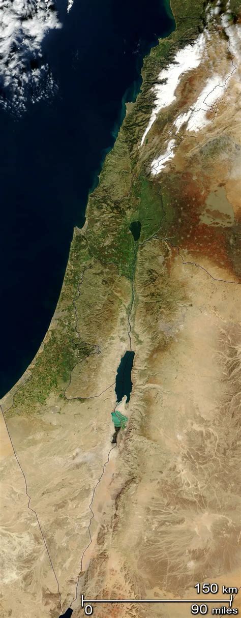 Satellite Image of Israel - Mapsof.Net