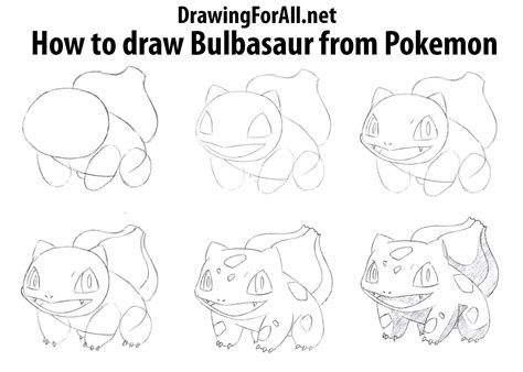 How To Draw A Bulbasaur Step By Step