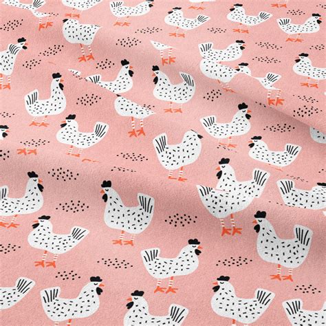 Chicken fabric for Outdoor Cushions, Dressmaking, Crafts – Custom ...