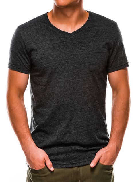 Men's plain t-shirt S1045 - dark grey | MODONE wholesale - Clothing For Men