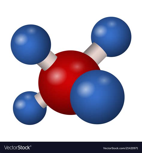 Chemical formula of methane Royalty Free Vector Image