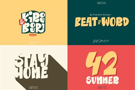 Beat Word | A BOLD fun Display | Word fonts, Word free, Fun branding