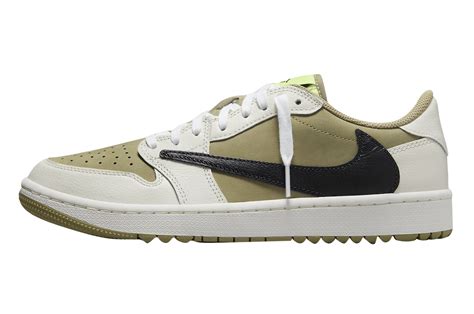 Travis Scott x Air Jordan 1 Low Golf Neutral Olive - Oct 2023 - FZ3124 ...