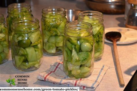 Green Tomato Pickles Recipe for Canning