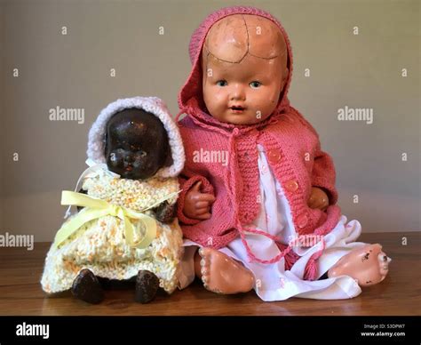 Vintage toy dolls Stock Photo - Alamy