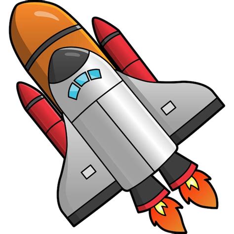 Premium Vector | Rocket cartoon clipart colored illustration