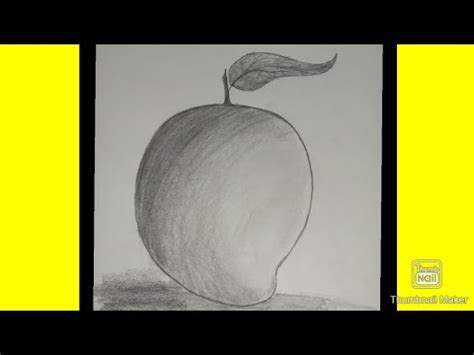 Mango Fruit Pencil Sketch || Mango Fruit Pencil Drawing (Step by Step) ||#2 - YouTube