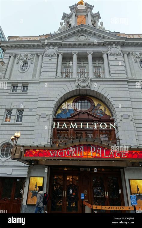 Hit musical "Hamilton" at Victoria Palace Theatre, Victoria, London Stock Photo - Alamy