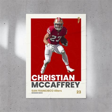 Minimalist Christian Mccaffrey Poster - Etsy