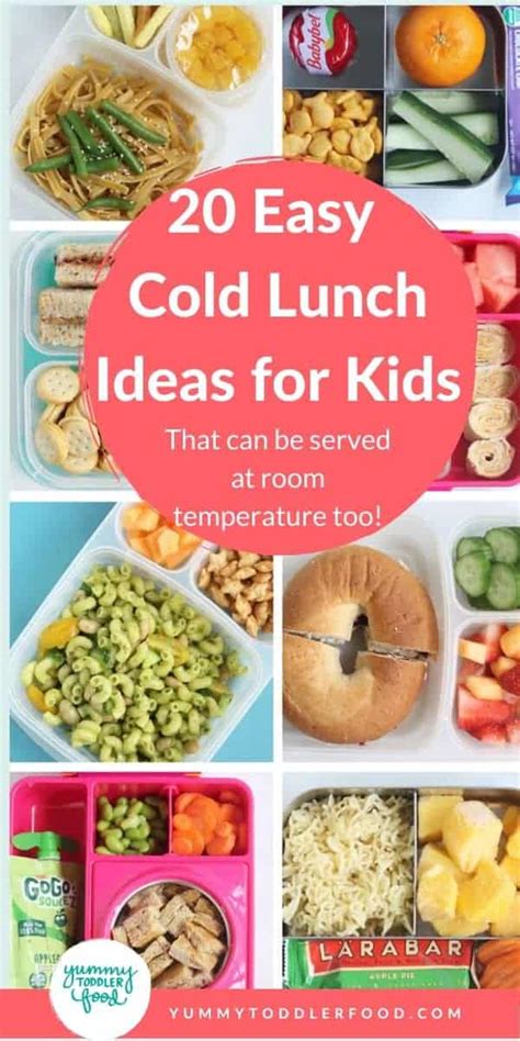 20 Easy Cold Lunch Ideas For Kids (that Work at Room Temp!)