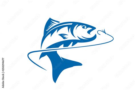 Fishing vector design logo template. - fish logo Vector - Vector Stock Vector | Adobe Stock