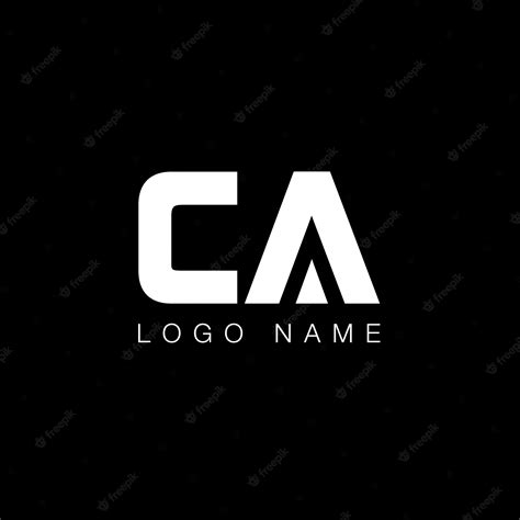 Premium Vector | Ca letter modern logo in black and white color