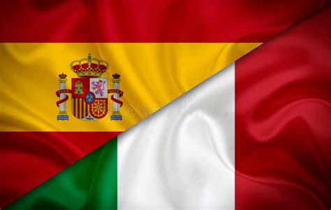 Flag of Spain and Italy stock illustration. Illustration of country ...