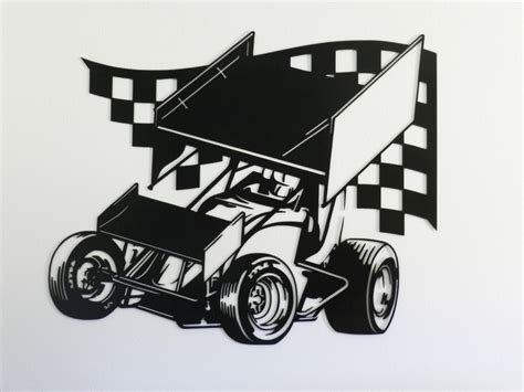 Sprint Car Racing Metal Wall Art