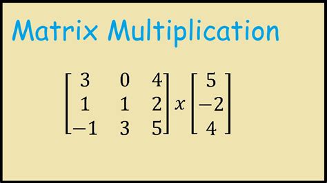 How to do Matrix Multiplication - YouTube