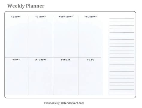 Free Printable Weekly Planner Templates - CalendarKart | Free printable weekly planner template ...