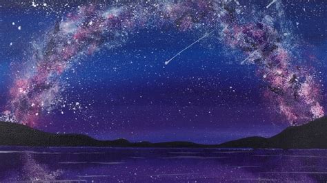 MILKY WAY GALAXY / ACRYLIC PAINTING / How To Paint Time Lapse - YouTube