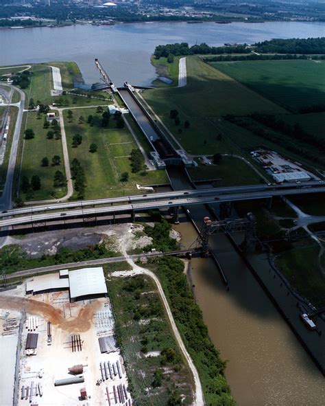 Aerial View of the Port Allen Lock in Louisiana image - Free stock ...