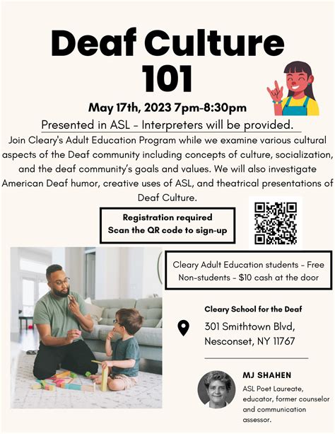 Deaf Culture 101 Event - Cleary School for the Deaf