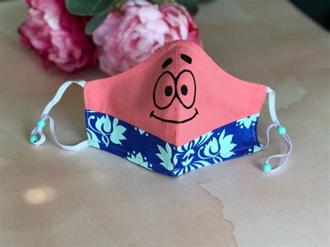 WASHABLE FACE MASK Patrick Face Mask Patrick Star Mask | Etsy | Spongebob faces, Face mask ...