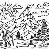 Coloring Page Of Mount Everest Download Or Print For Free sketch template