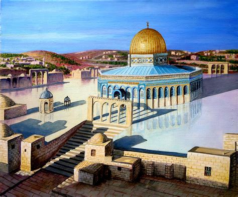 Dome Of The Rock-jerusalem Painting by Amani Al Hajeri