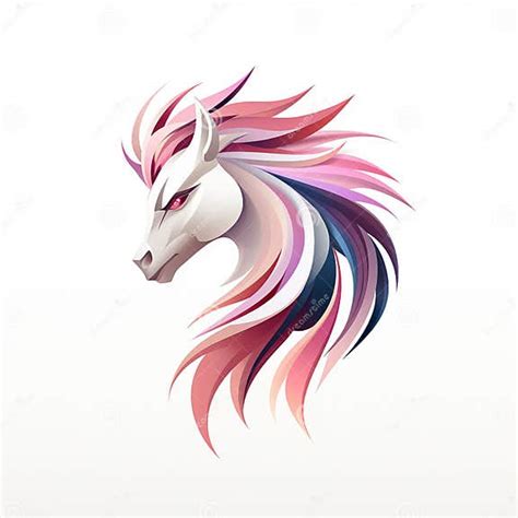 A Pony Logo on White Background Generative AI Stock Illustration - Illustration of pony, child ...