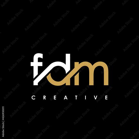 FDM Letter Initial Logo Design Template Vector Illustration vector de ...