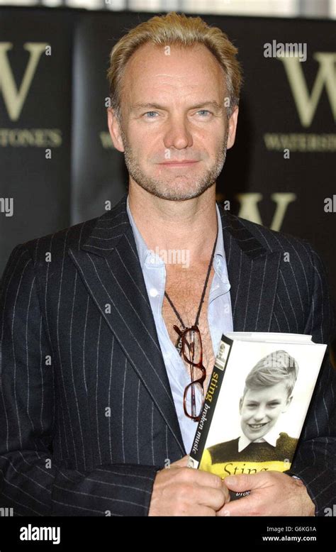 Singer Sting during a photocall and book signing for his autobiography ...