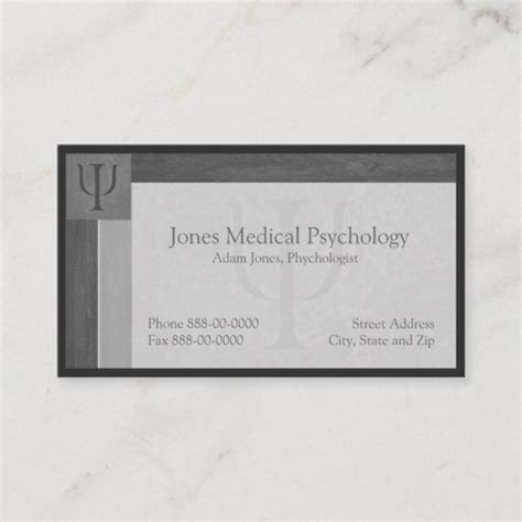 Editable Psychologist Business Card Excel | EmetOnlineBlog