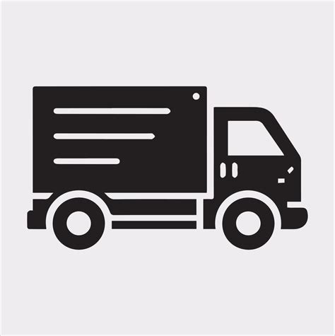 Delivery truck silhouette on white background 47817850 Vector Art at ...